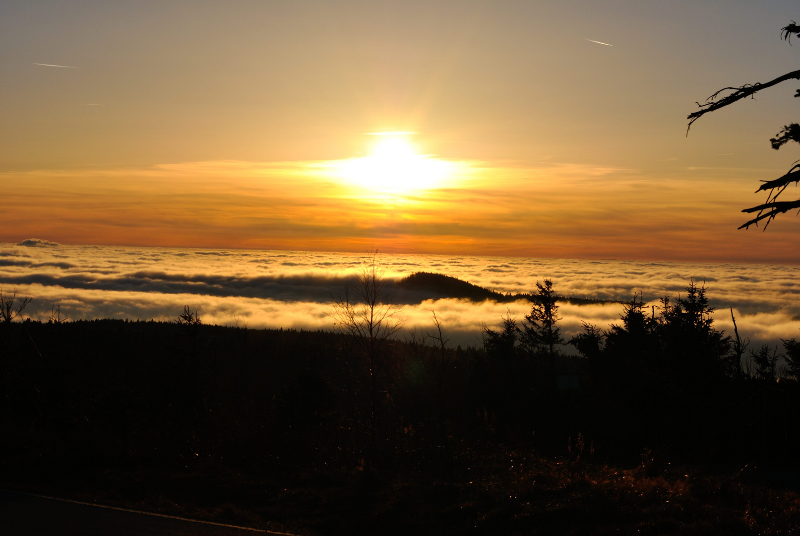 Sonnenuntergang auf dem Fichtelberg 3