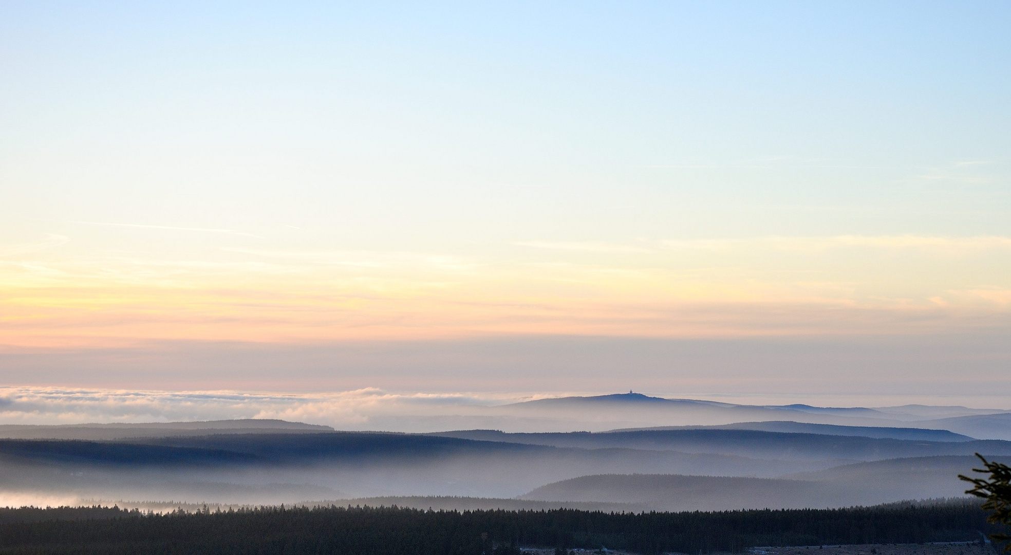 Sonnenuntergang auf dem Fichtelberg 4