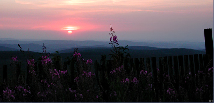 Sonnenuntergang auf dem Fichtelberg, Erzgebirge 1