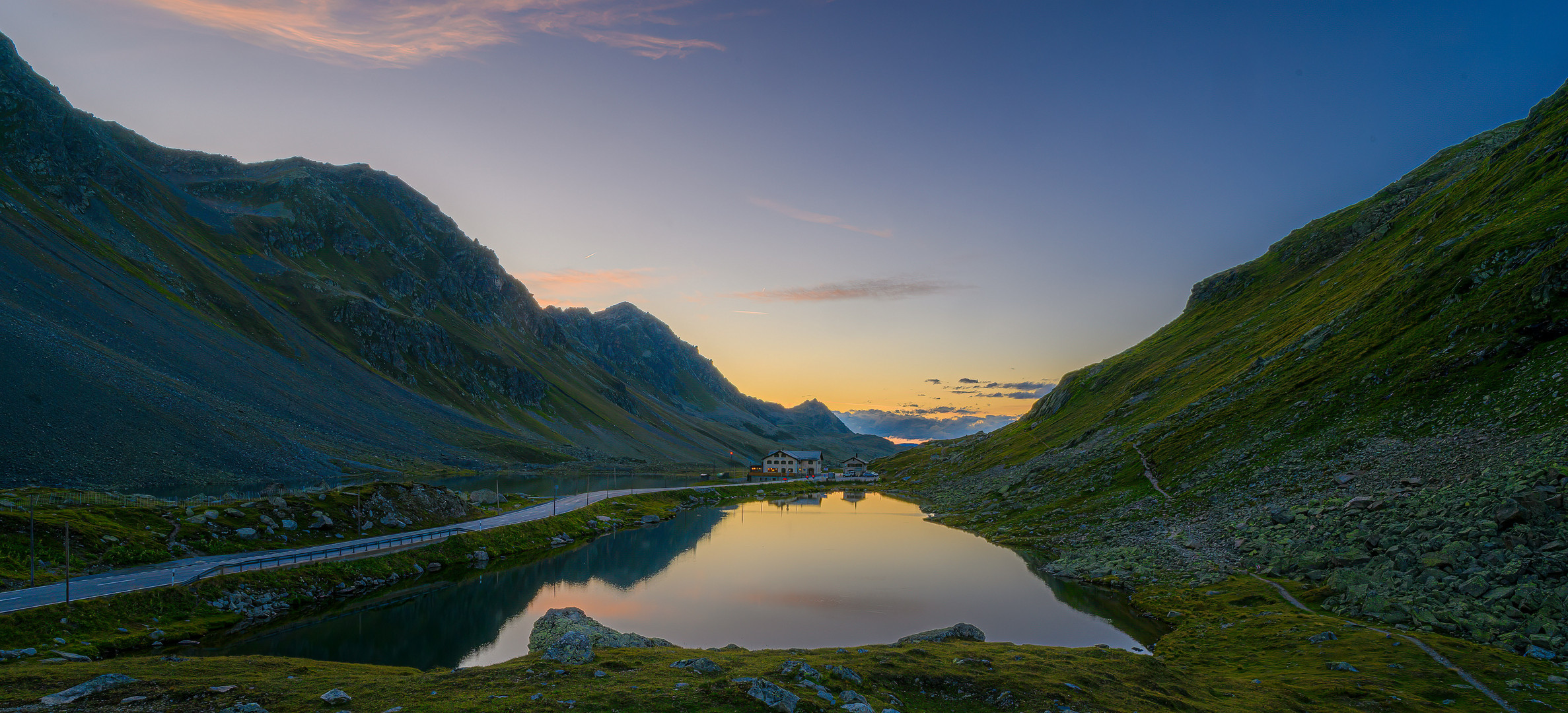 Sonnenuntergang auf dem Flüelapass