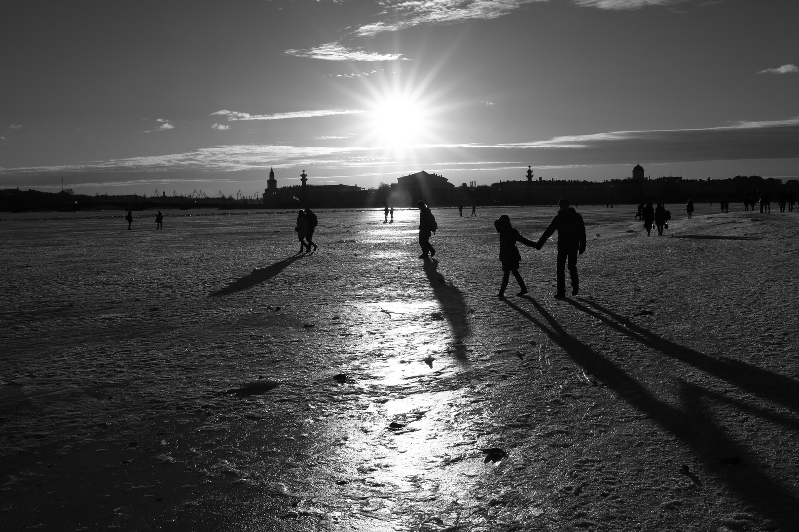 Sonnenuntergang auf dem Fluss