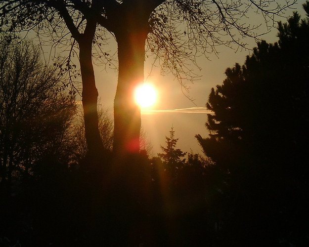 Sonnenuntergang auf dem Friedhof