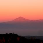 Sonnenuntergang auf dem Garajonay - Blick auf den Teide