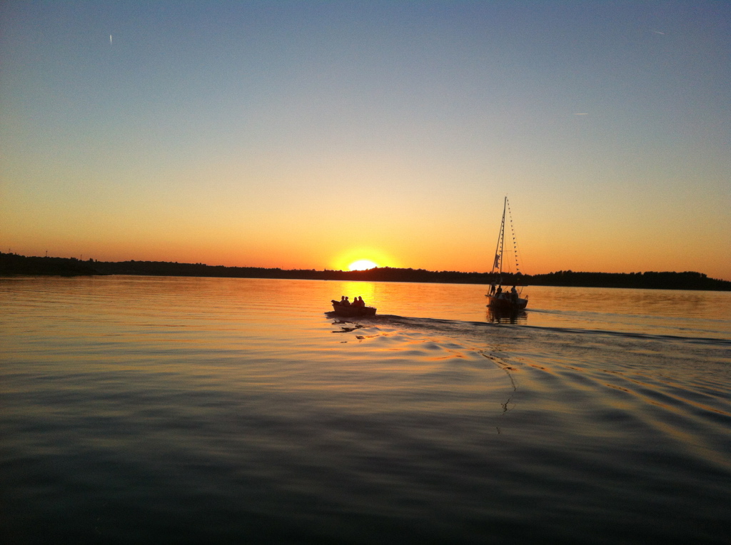 Sonnenuntergang auf dem Geiseltalsee