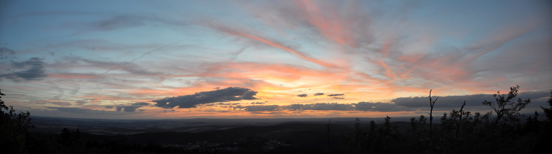 Sonnenuntergang auf dem großen Feldberg