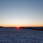 Sonnenuntergang auf dem Hangarder Flur (Saarland)