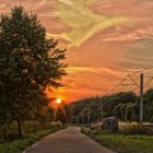 Sonnenuntergang auf dem Heimweg