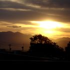 Sonnenuntergang auf dem Highway