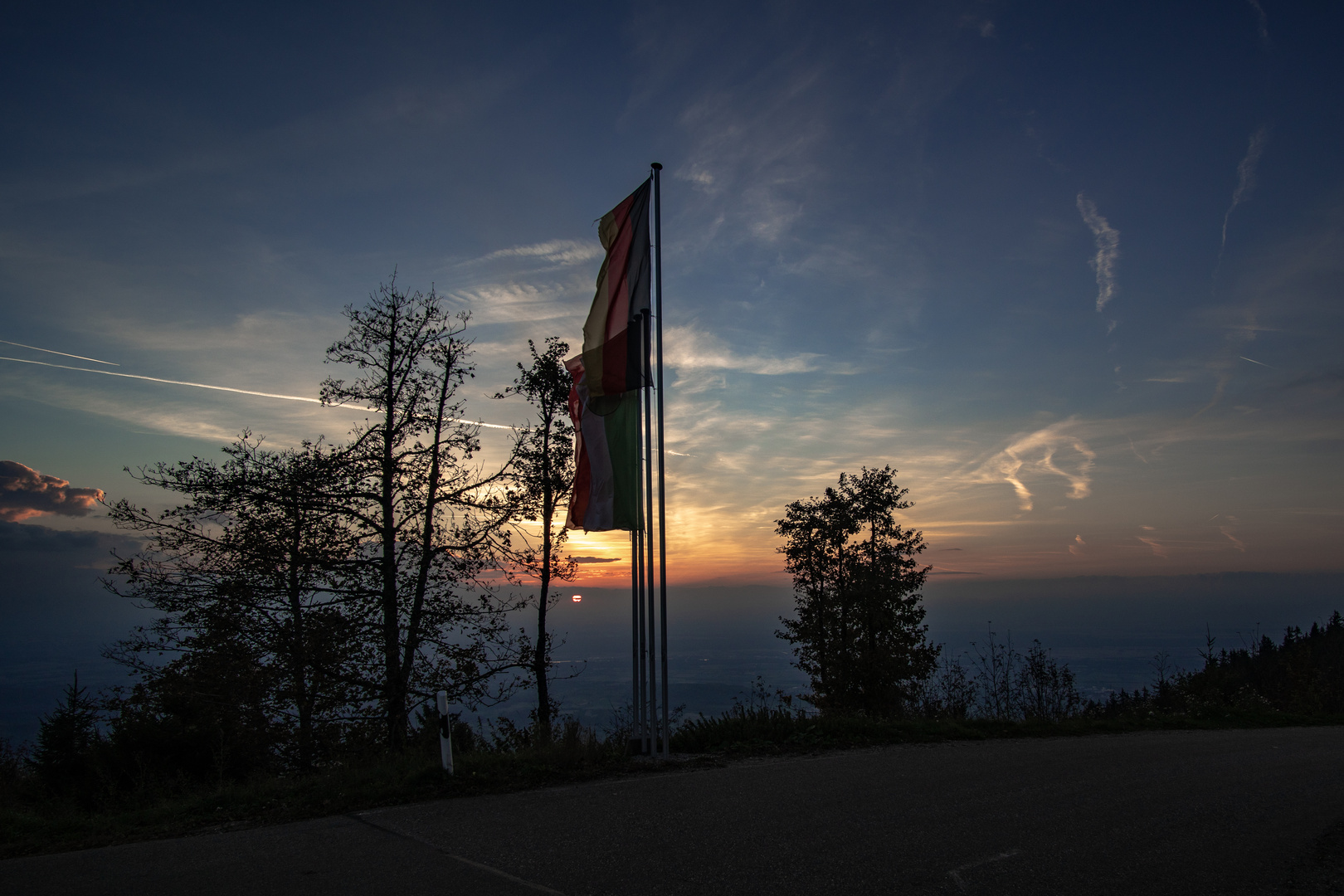 Sonnenuntergang auf dem Hochblauen