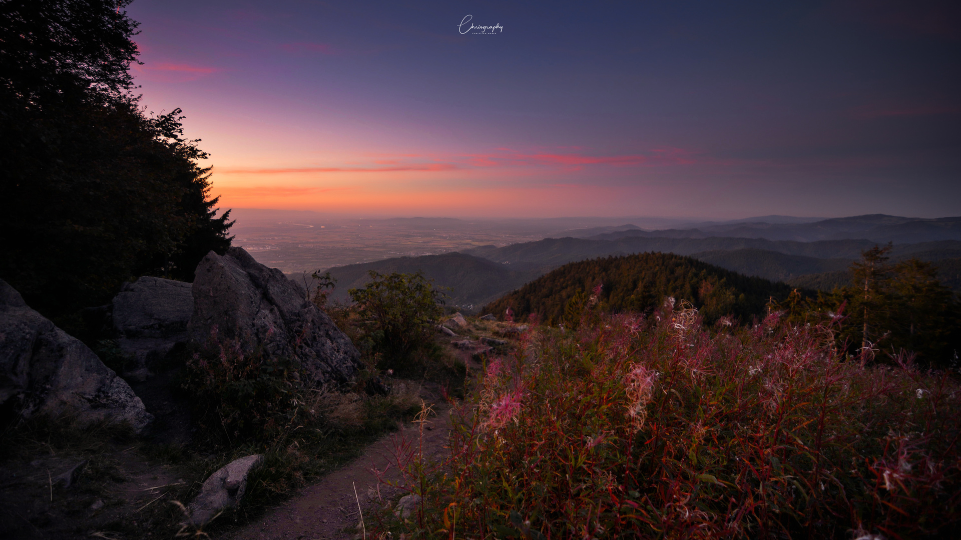 Sonnenuntergang auf dem Hochblauen