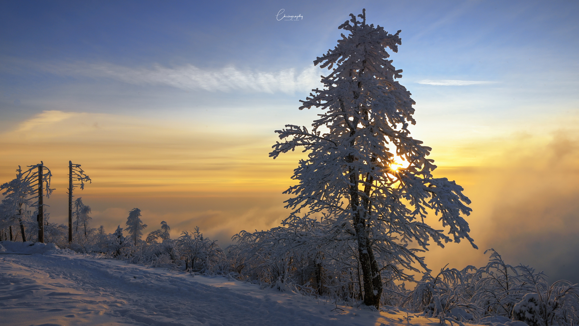 Sonnenuntergang auf dem Hochblauen