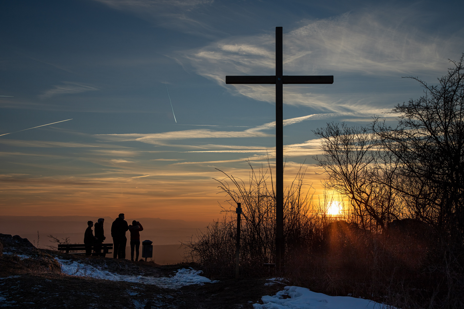 Sonnenuntergang auf dem Hohenstaufen