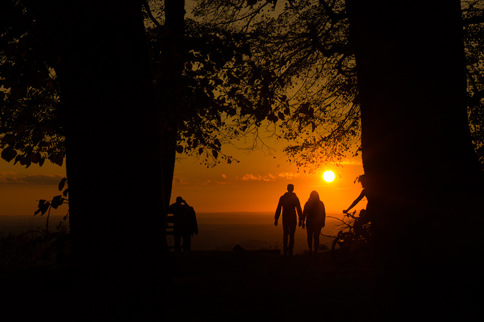 Sonnenuntergang auf dem Hohenstaufen