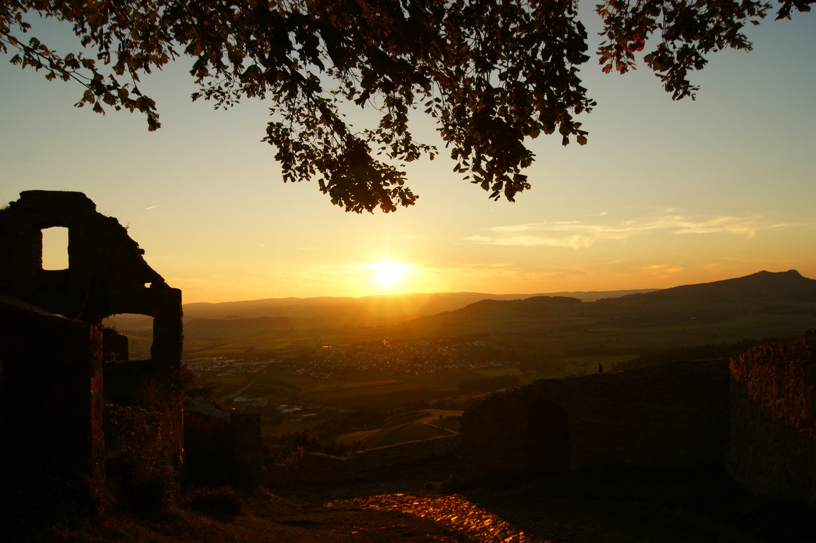 Sonnenuntergang auf dem Hohentwiel