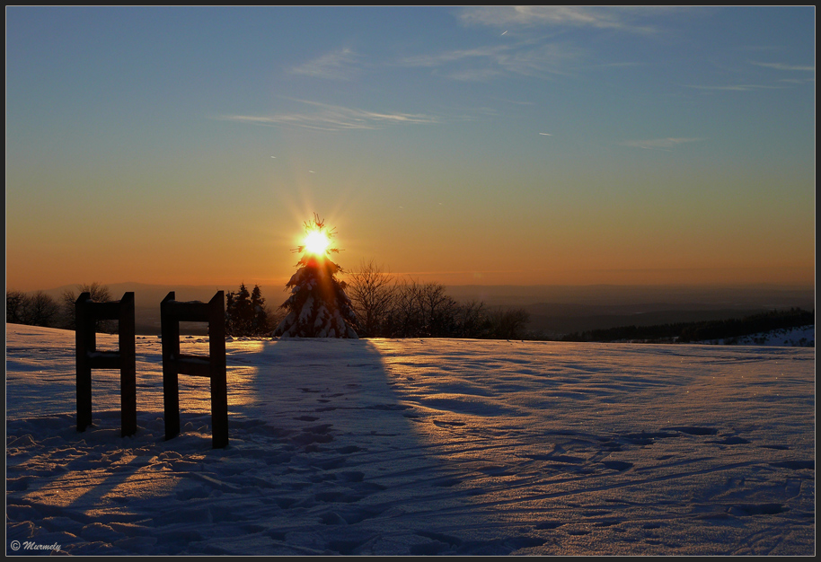 Sonnenuntergang auf dem Hoherodskopf zum 2ten