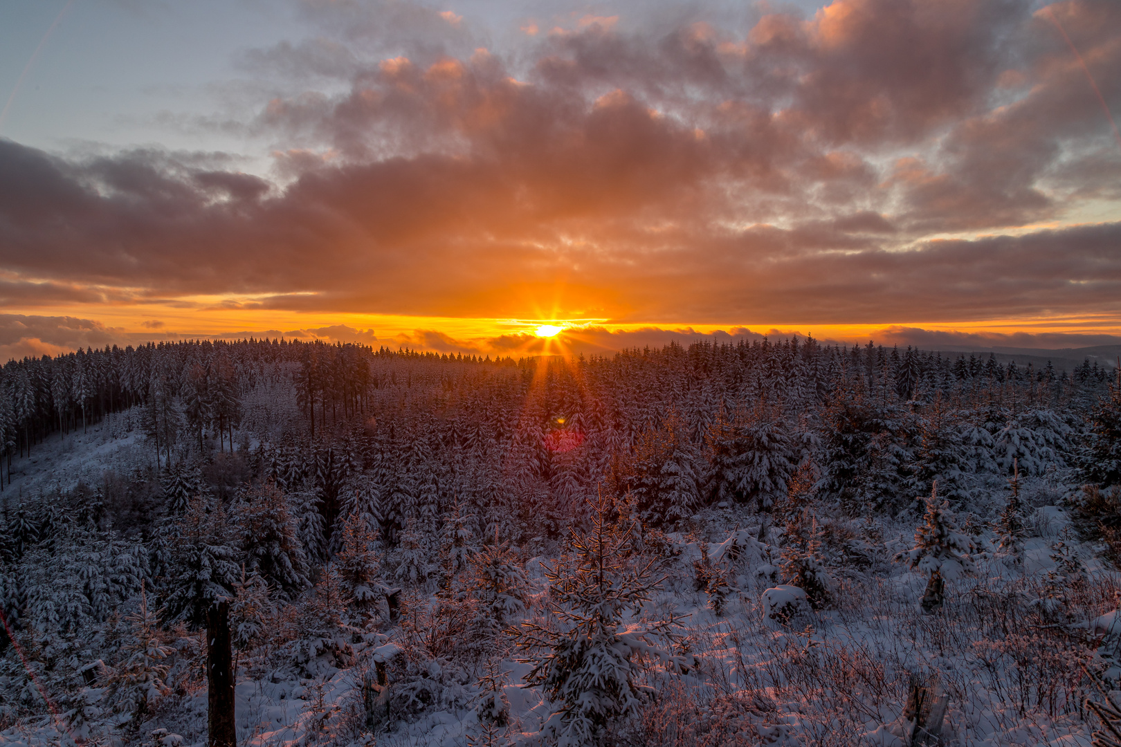 Sonnenuntergang auf dem Homert