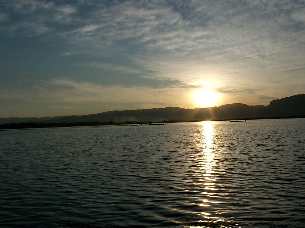 Sonnenuntergang auf dem Inlesee