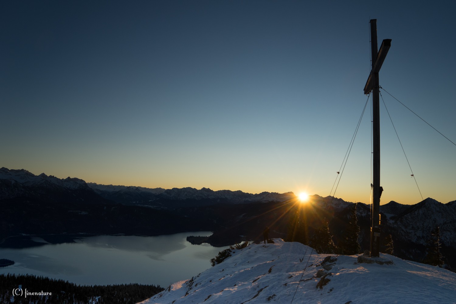 Sonnenuntergang auf dem Jochberg