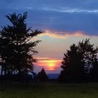 Sonnenuntergang auf dem Kahlen Asten am 6.8.2010