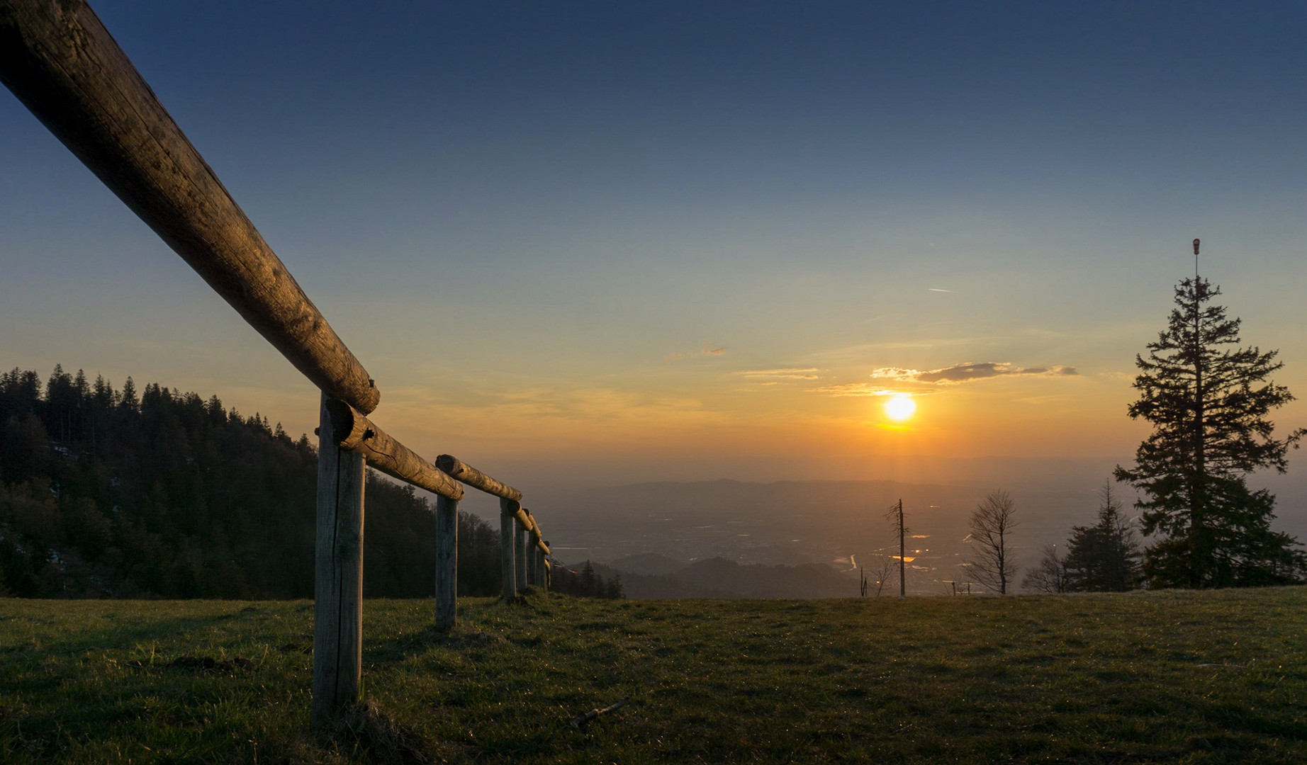 Sonnenuntergang auf dem Kandel (Schwarzwald)