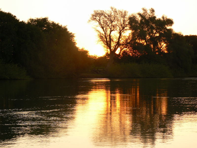 Sonnenuntergang auf dem Kunene