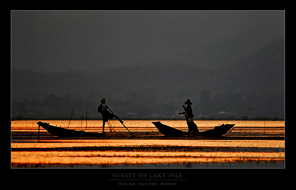 Sonnenuntergang auf dem Lake Inle...