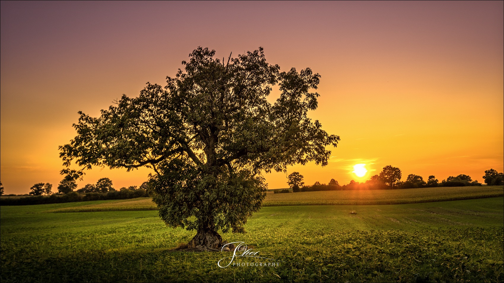 Sonnenuntergang auf dem Land...