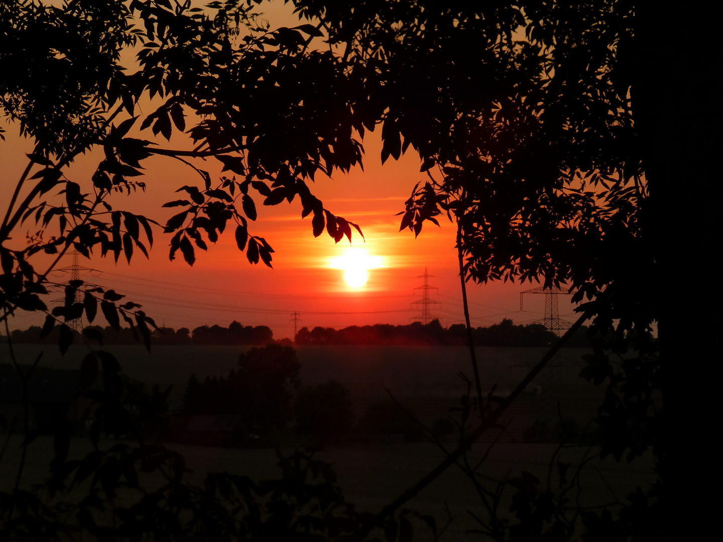 Sonnenuntergang auf dem Land