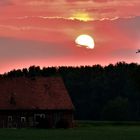 Sonnenuntergang auf dem Land