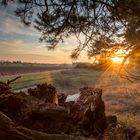 Sonnenuntergang auf dem Land