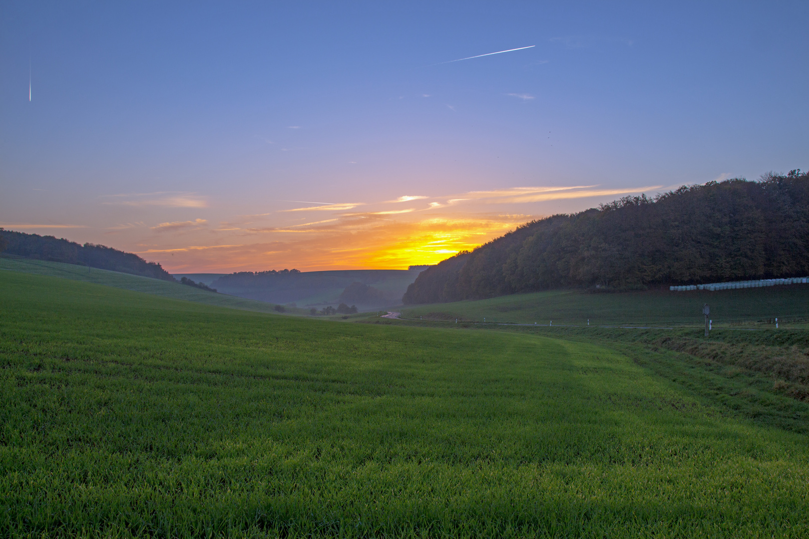 Sonnenuntergang auf dem Lande