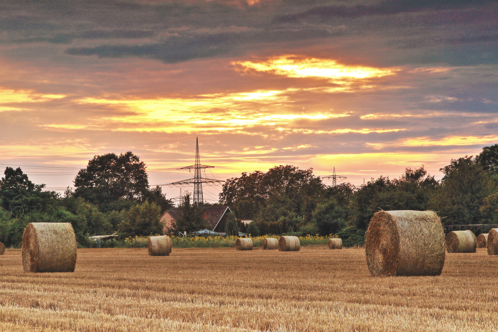 Sonnenuntergang auf dem Lande