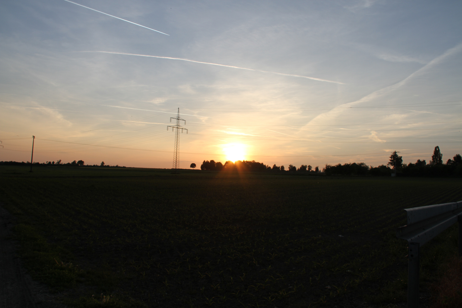 Sonnenuntergang auf dem Lande