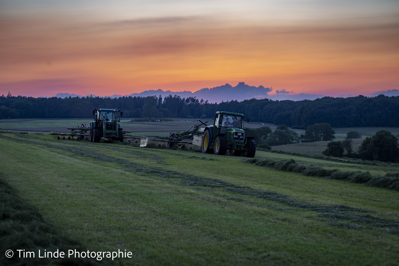 Sonnenuntergang auf dem Lande