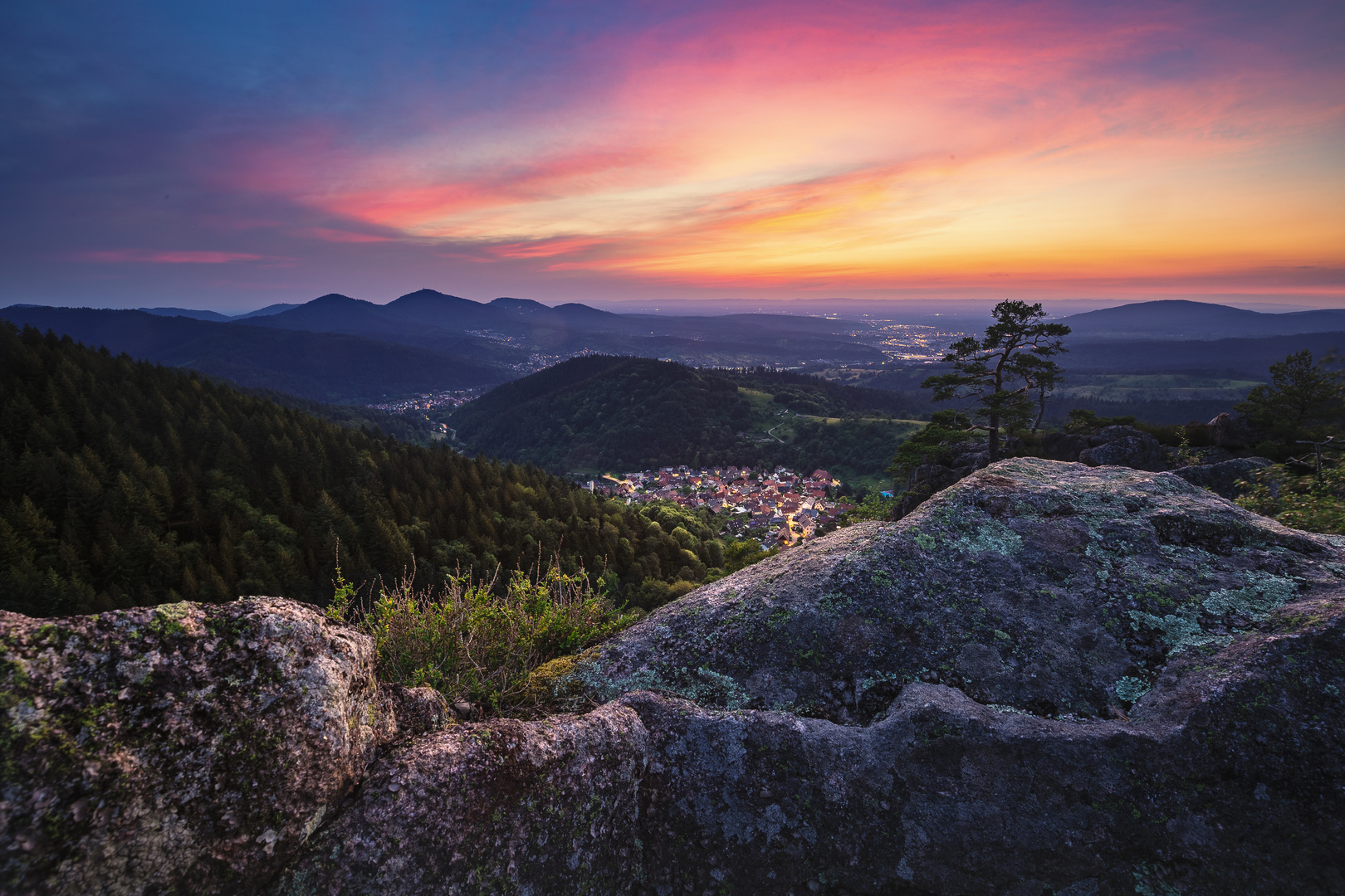 Sonnenuntergang auf dem Lautenfelsen