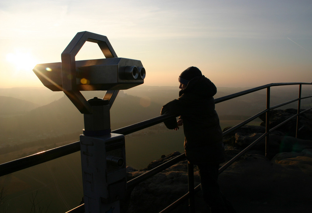 Sonnenuntergang auf dem Lilienstein