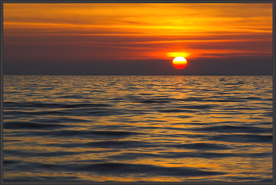 Sonnenuntergang auf dem Meer..