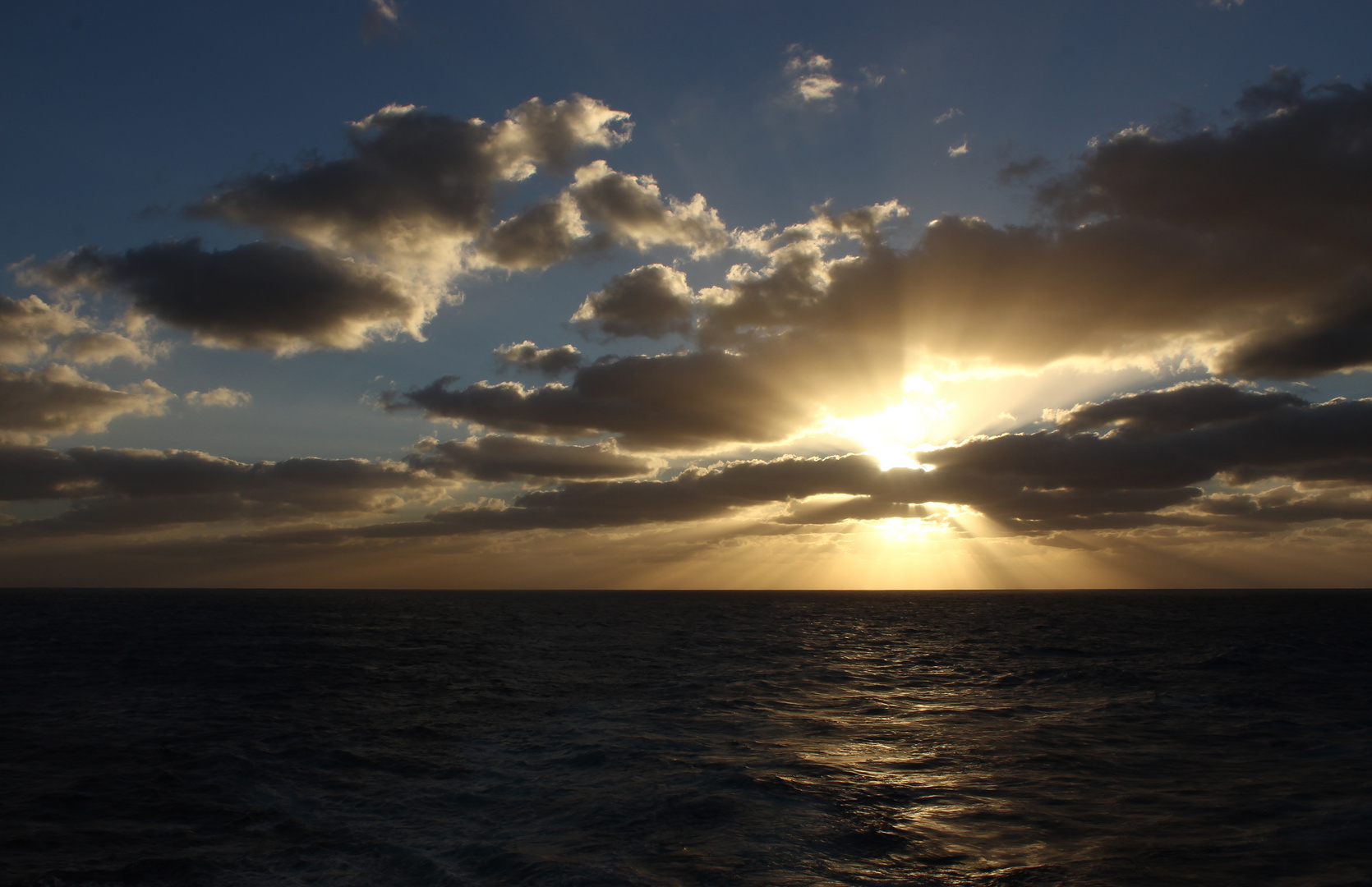 Sonnenuntergang auf dem Meer