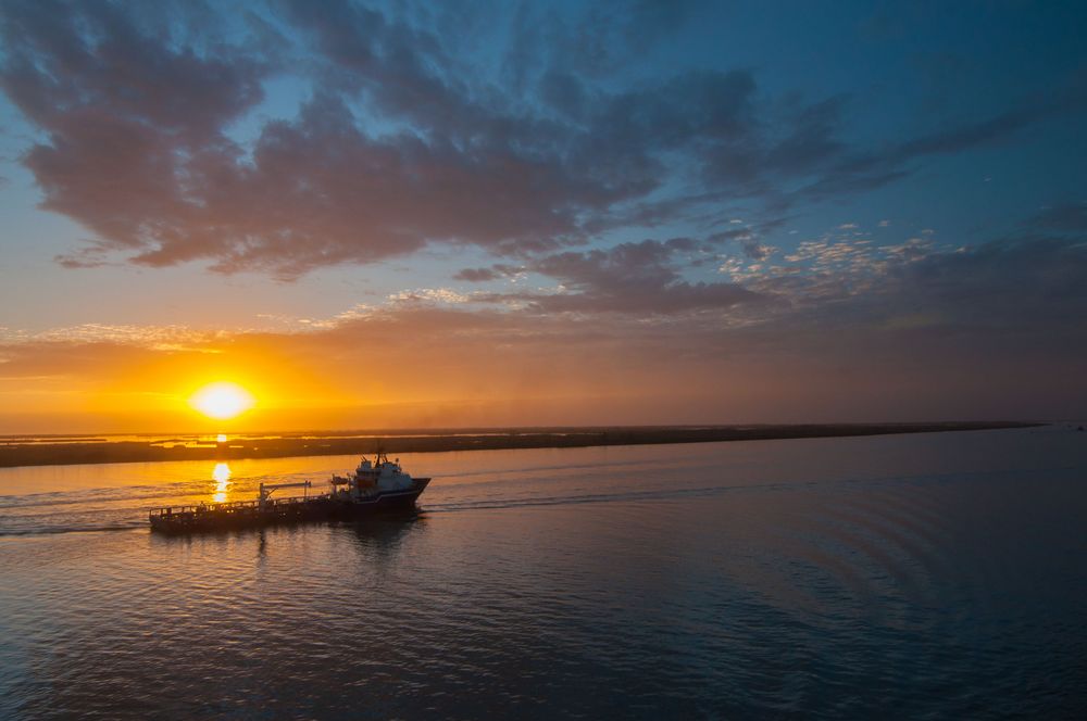 Sonnenuntergang auf dem Missisipi