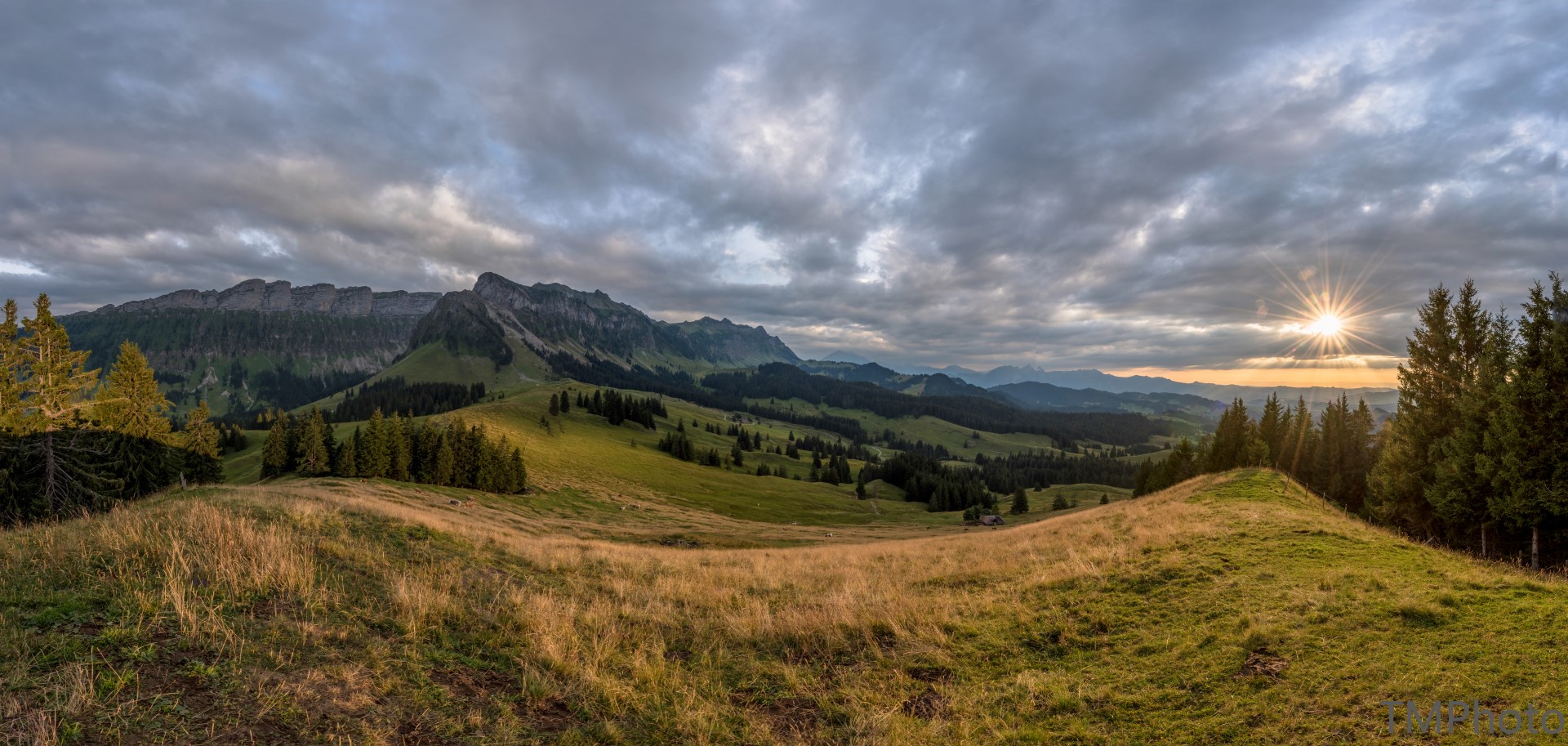 Sonnenuntergang auf dem Ober Schöriz