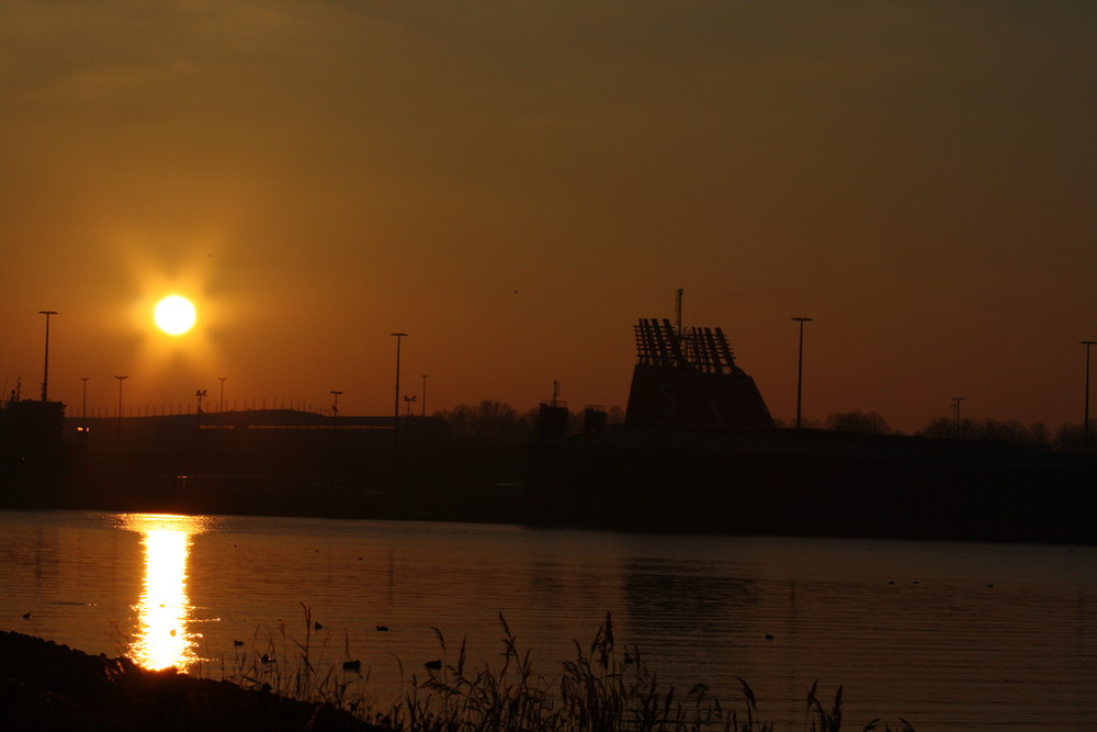 Sonnenuntergang auf dem Priwall