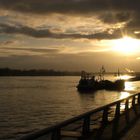 Sonnenuntergang auf dem Rhein