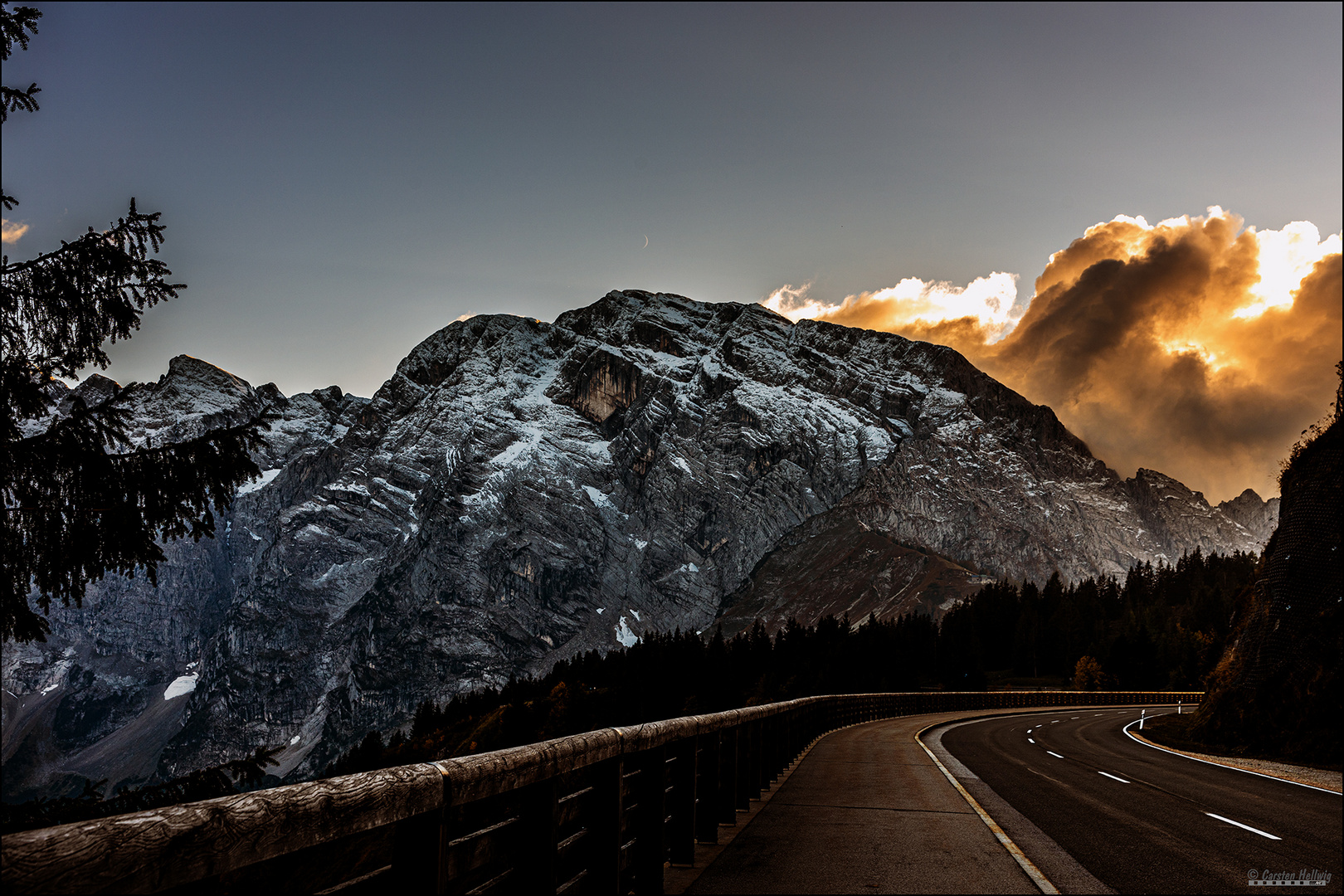 Sonnenuntergang auf dem Roßfeld