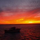 Sonnenuntergang auf dem Roten Meer