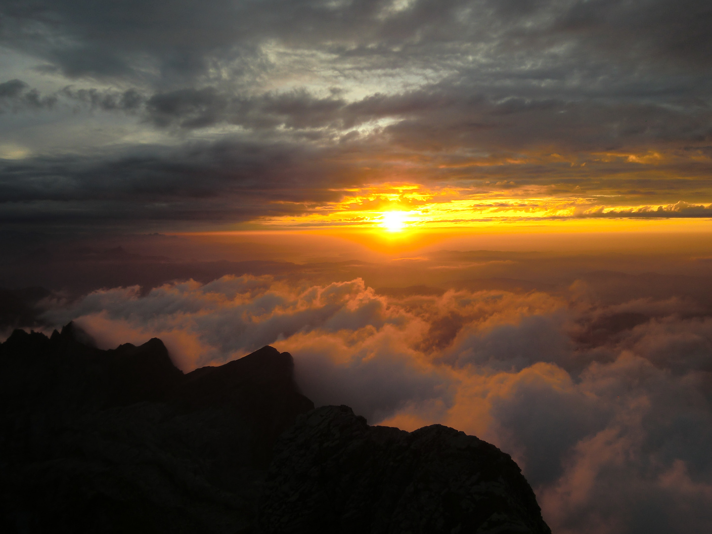 Sonnenuntergang auf dem Säntis