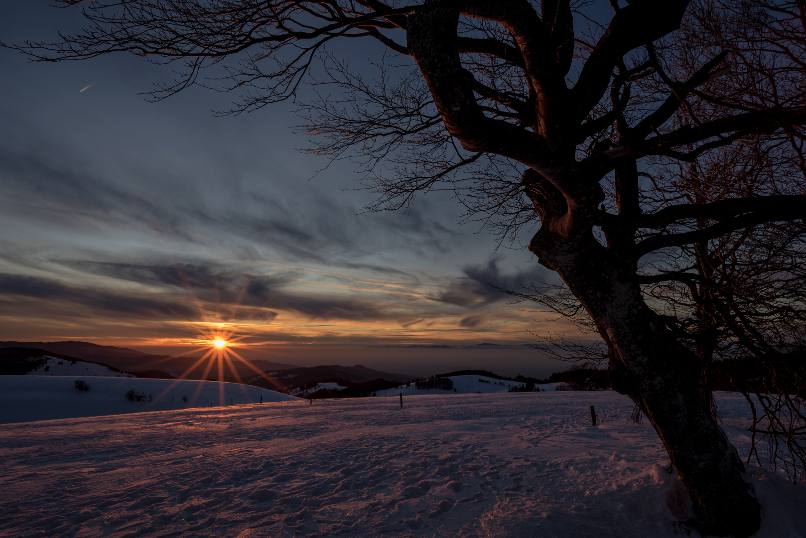 Sonnenuntergang auf dem Schauinsland