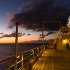 Sonnenuntergang auf dem Schiff