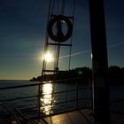 Sonnenuntergang auf dem Schiff in Rovinj