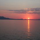 Sonnenuntergang auf dem Schiff Richtung Igoumenitsa