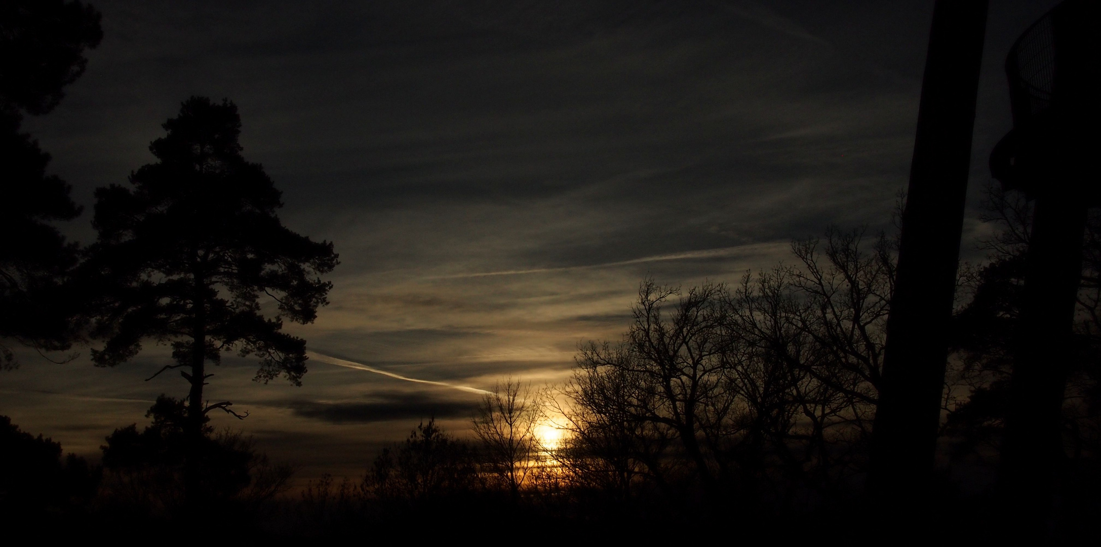 Sonnenuntergang auf dem Schlossberg, Freiburg